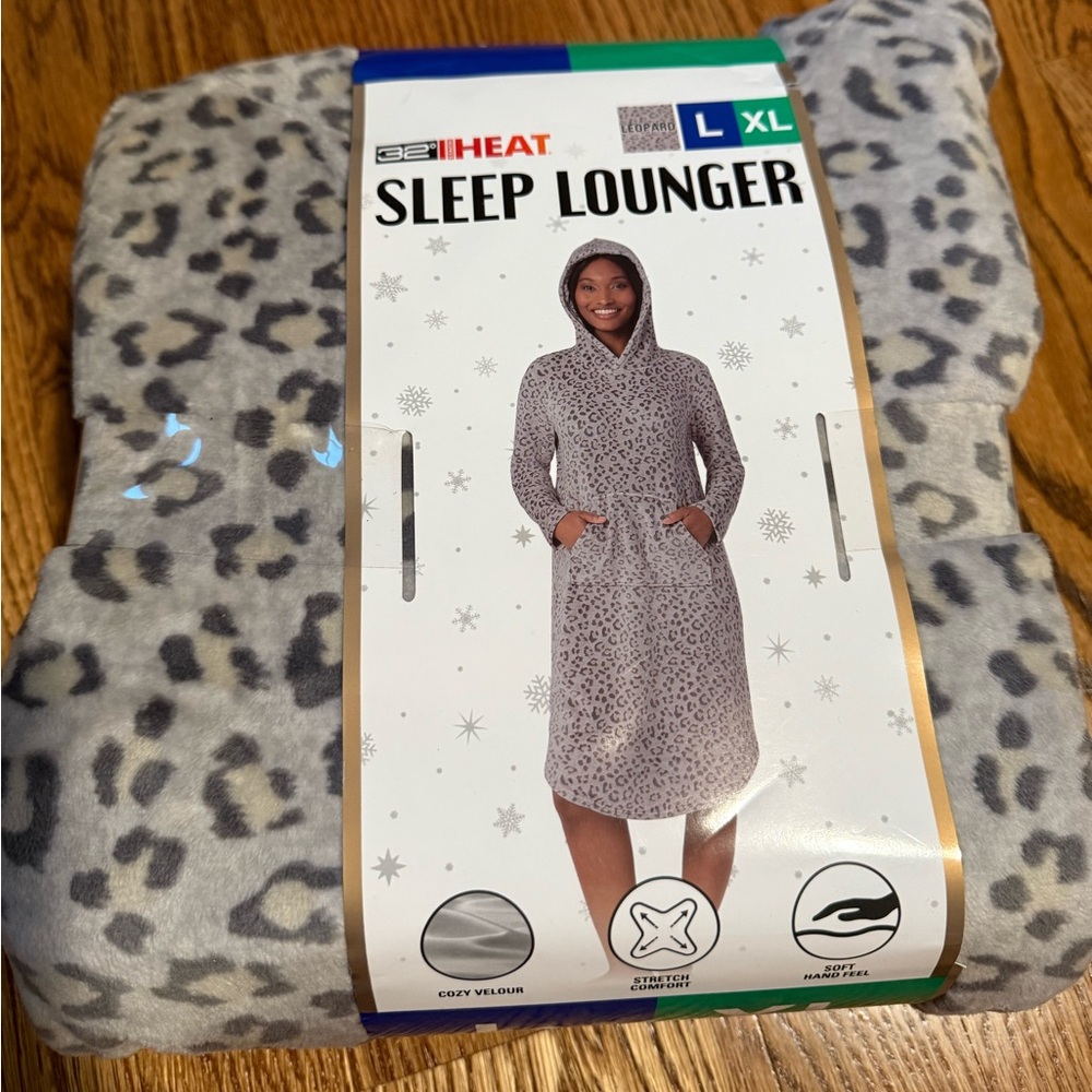 32 Degrees Heat Leopard Grey CM Sleep Lounger